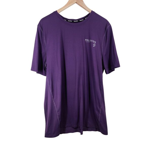 Peloton Mens Purple T-Shirt XL Nylon‎ & Spandex - Picture 1 of 7